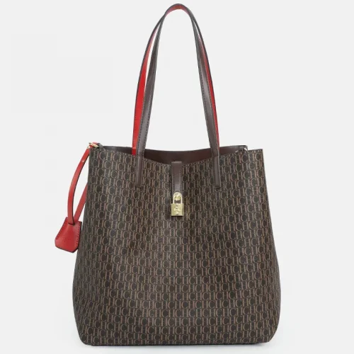 CH Women's Large Capacity Commuter Essential Shoulder Bag Multi functional Design Printed with Brand Pattern 2025 New Bucket Bag